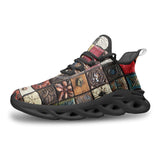 Sports Mesh Sneakers Colorful Tiles Mosaic