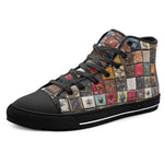 High-Top Canvas Shoes Colorful Tiles Mosaic