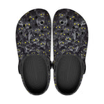 Classic Clogs Black Cats with Yellow Eyes