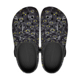 Classic Clogs Black Cats with Yellow Eyes