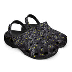 Classic Clogs Black Cats with Yellow Eyes