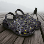 Classic Clogs Black Cats with Yellow Eyes