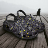 Classic Clogs Black Cats with Yellow Eyes