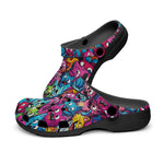 Classic Clogs Colorful Vibrant Cartoon Cats