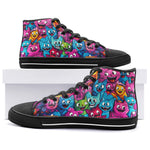 High-Top Canvas Shoes Colorful Vibrant Cartoon Cats