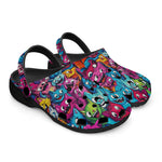 Classic Clogs Colorful Vibrant Cartoon Cats