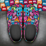Classic Clogs Colorful Vibrant Cartoon Cats
