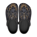 Classic Clogs Black and Gold Dragon with Scales