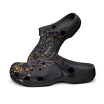 Classic Clogs Black and Gold Dragon with Scales