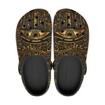 Classic Clogs Egyptian Hieroglyphs Golden Eye