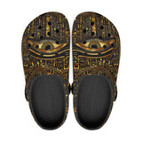 Classic Clogs Egyptian Hieroglyphs Golden Eye