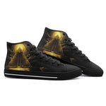 High-Top Canvas Shoes Golden Egyptian Pyramid