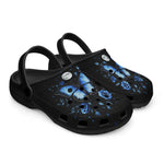 Classic Clogs Blue Butterfly with Roses