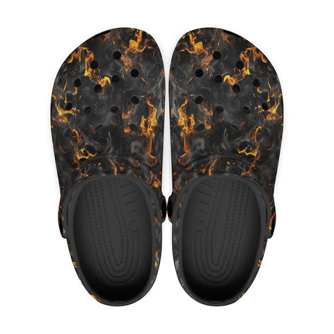 Classic Clogs Flame and Smoke Pattern