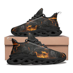 Sports Mesh Sneakers Celestial Flame and Smoke Pattern