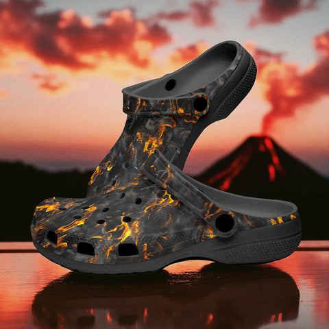 Classic Clogs Flame and Smoke Pattern