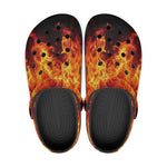 Classic Clogs Burning Flames Print