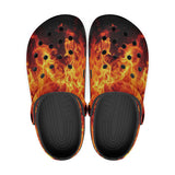 Classic Clogs Burning Flames Print