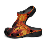 Classic Clogs Burning Flames Print