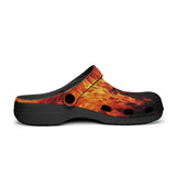 Classic Clogs Burning Flames Print