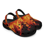 Classic Clogs Burning Flames Print