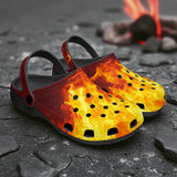 Classic Clogs Fiery Flames Pattern