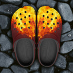 Classic Clogs Fiery Flames Pattern