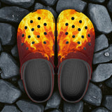 Classic Clogs Fiery Flames Pattern
