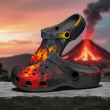 Classic Clogs Red and Yellow Flames