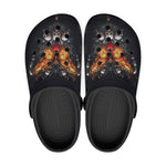 Classic Clogs Gothic Art Butterfly with Skulls