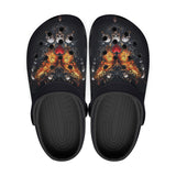 Classic Clogs Gothic Art Butterfly with Skulls