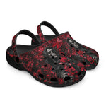 Classic Clogs Grim Reaper Surrounded by Red Roses