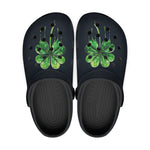 Classic Clogs Dripping Green Four-Leaf Clover