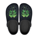 Classic Clogs Dripping Green Four-Leaf Clover