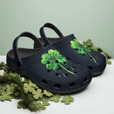Classic Clogs Dripping Green Four-Leaf Clover