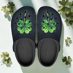 Classic Clogs Dripping Green Four-Leaf Clover