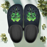 Classic Clogs Dripping Green Four-Leaf Clover
