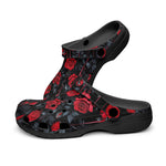 Classic Clogs Red Roses with Dripping Black Liquid