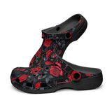 Classic Clogs Red Roses with Dripping Black Liquid