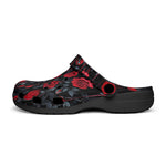 Classic Clogs Red Roses with Dripping Black Liquid