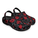 Classic Clogs Red Roses with Dripping Black Liquid