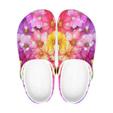 Classic Clogs Colorful Blooming Chrysanthemums Flowers