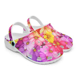 Classic Clogs Colorful Blooming Chrysanthemums Flowers